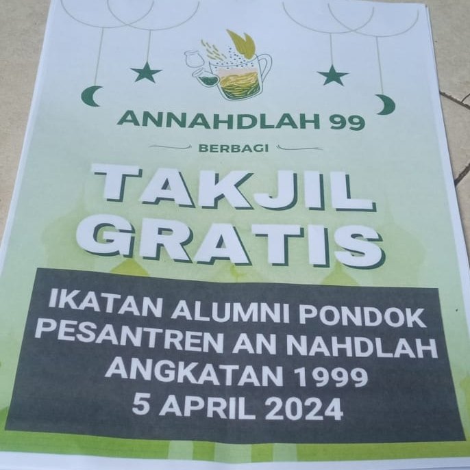 Bentuk Kepedulian Sesama Alumni An Nahdlah Berbagi Takjil Di Masjid